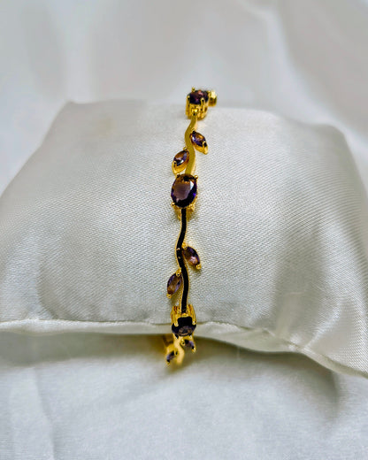 Violet bloom tulip bracelet