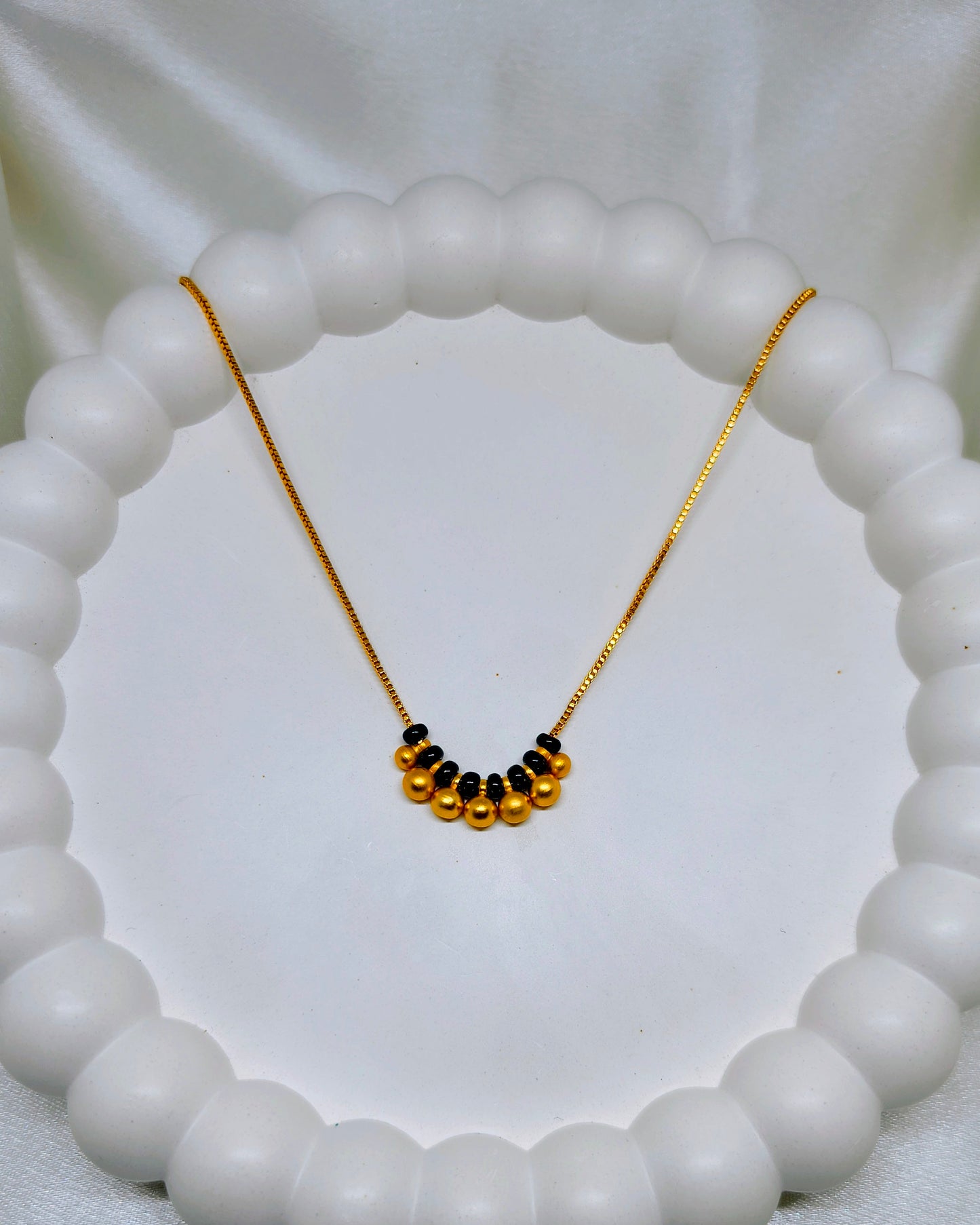 Everyday gold bead mangalsutra