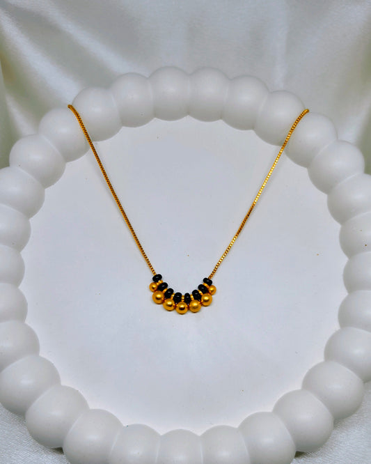 Everyday gold bead mangalsutra