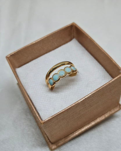 Bubble glow adjustable ring